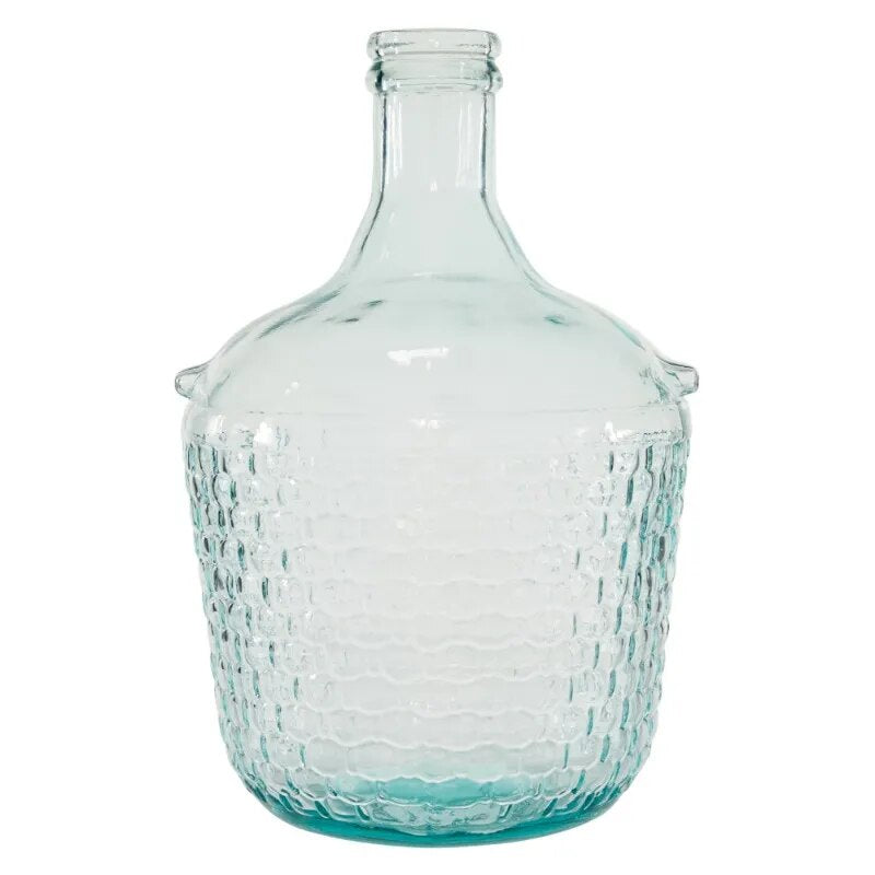 17" Spanish Blue Recycled Glass Vase - Pampas Grass Vase